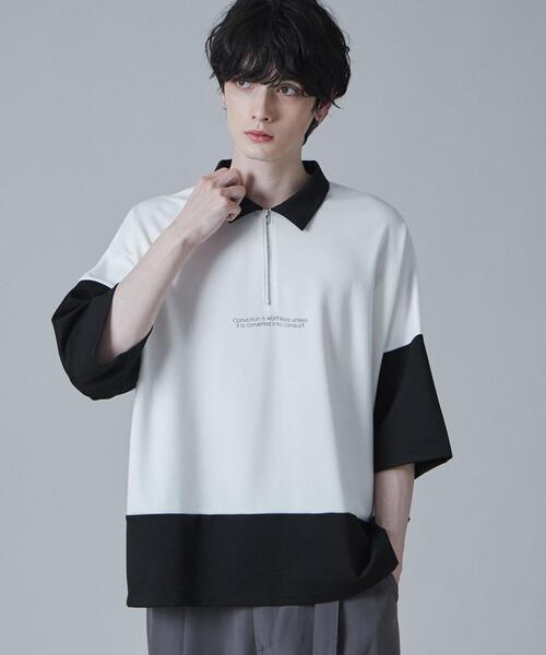 LUCY（ルーシー）の「LUCY/ドルマンポンチハーフジップT（Tシャツ/カットソー・メンズ・ブルー/ブラック/ダークグレー・MEDIUM/LARGE）」の9枚目の写真