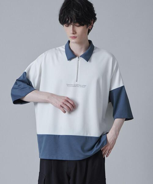 LUCY（ルーシー）の「LUCY/ドルマンポンチハーフジップT（Tシャツ/カットソー・メンズ・ブルー/ブラック/ダークグレー・MEDIUM/LARGE）」の11枚目の写真