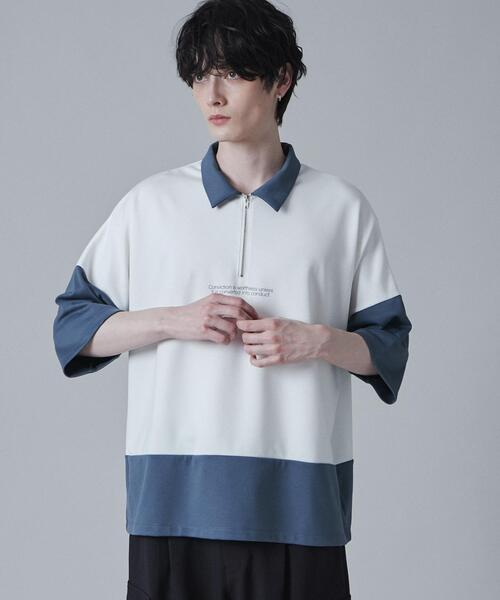 LUCY（ルーシー）の「LUCY/ドルマンポンチハーフジップT（Tシャツ/カットソー・メンズ・ブルー/ブラック/ダークグレー・MEDIUM/LARGE）」の12枚目の写真