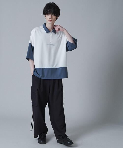 LUCY（ルーシー）の「LUCY/ドルマンポンチハーフジップT（Tシャツ/カットソー・メンズ・ブルー/ブラック/ダークグレー・MEDIUM/LARGE）」の13枚目の写真