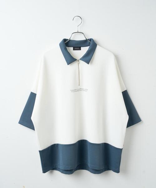 LUCY（ルーシー）の「LUCY/ドルマンポンチハーフジップT（Tシャツ/カットソー・メンズ・ブルー/ブラック/ダークグレー・MEDIUM/LARGE）」の18枚目の写真