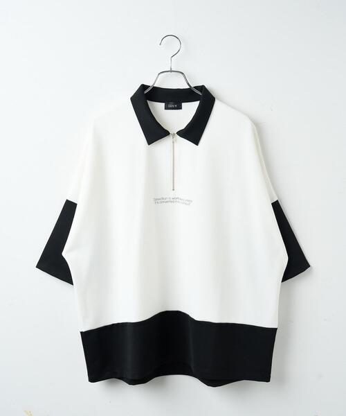 LUCY（ルーシー）の「LUCY/ドルマンポンチハーフジップT（Tシャツ/カットソー・メンズ・ブルー/ブラック/ダークグレー・MEDIUM/LARGE）」の19枚目の写真