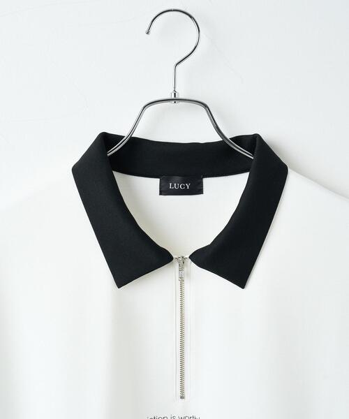 LUCY（ルーシー）の「LUCY/ドルマンポンチハーフジップT（Tシャツ/カットソー・メンズ・ブルー/ブラック/ダークグレー・MEDIUM/LARGE）」の21枚目の写真