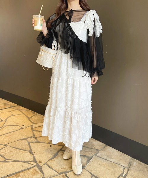 セール】フリルリボンキャミワンピース【ZOZOTOWN限定アイテム