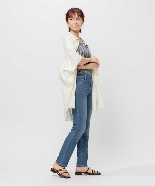 EDWIN(エドウィン)の「【接触冷感】【EDWIN】クールスリムストレート(デニムパンツ・レディース・ライトインディゴブルー・XS/S/M/L)」の7枚目の写真