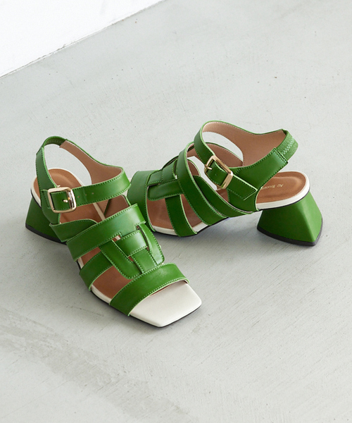 Au BANNISTER(オゥバニスター)の「グルカ風ヒールサンダル(サンダル・レディース・ブラウン/グリーン/ブラック・35/36/37/38/39)」の9枚目の写真