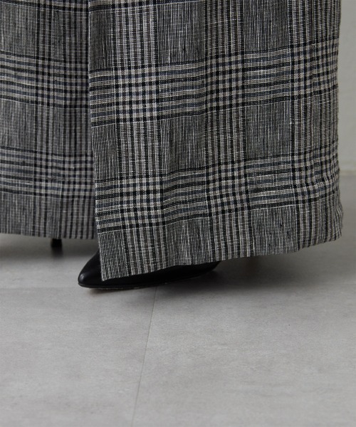 GALLARDAGALANTE（ガリャルダガランテ）の「【HERITANOVUM】リネンチェックスラックスパンツ（スラックス・レディース・グレー・1/0）」の20枚目の写真
