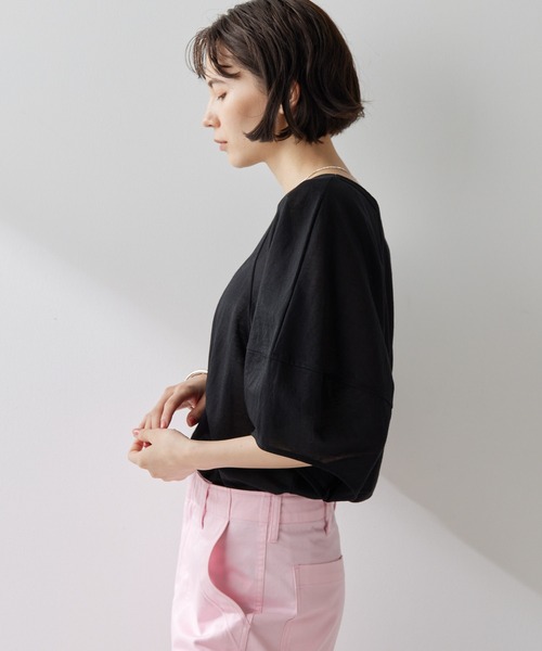 THE PAUSE(ザ ポーズ)の「【THE PAUSE】シアーパフスリーブプルオーバー(Tシャツ/カットソー・レディース・ブラック/ホワイト・FREE)」の22枚目の写真