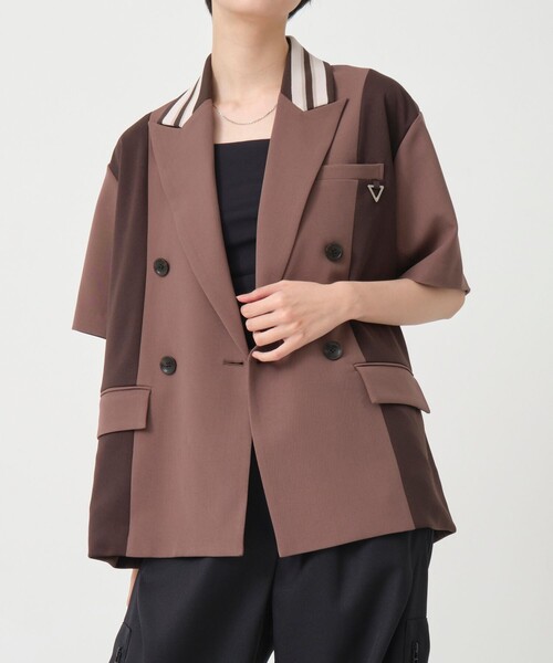 レディース A+TOKYO 定価28,600円ハーフスリーブジャケット
