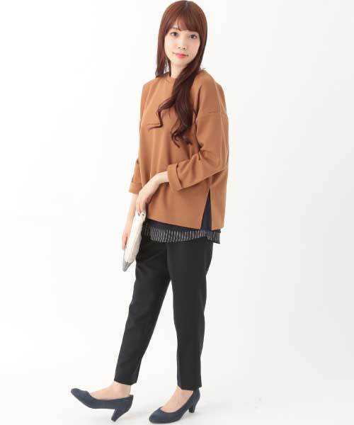 earth music&ecology(アースミュージックアンドエコロジー)の「【ベルト付き】テーパードパンツ(その他パンツ・レディース・グレー/ブラック/ベージュ/ネイビー・SMALL/MEDIUM)」の4枚目の写真