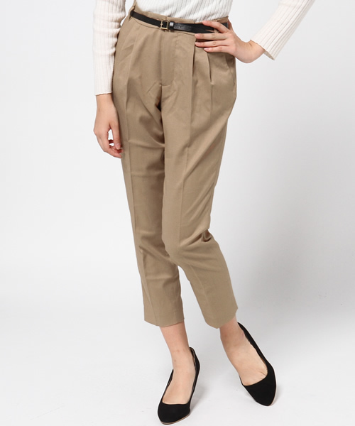 earth music&ecology(アースミュージックアンドエコロジー)の「【ベルト付き】テーパードパンツ(その他パンツ・レディース・グレー/ブラック/ベージュ/ネイビー・SMALL/MEDIUM)」の3枚目の写真