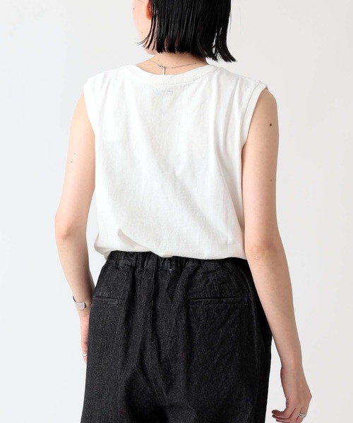ARCH & LINE(アーチアンドライン)の「《環境配慮素材》G/D COTTON TANK TOP USAコットン(タンクトップ・レディース・チャコールグレー/オリーブ/ラベンダー/ホワイト・3/1/2)」の22枚目の写真