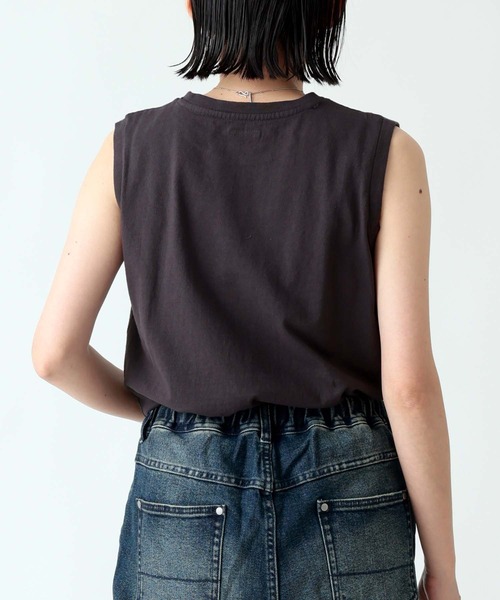 ARCH & LINE(アーチアンドライン)の「《環境配慮素材》G/D COTTON TANK TOP USAコットン(タンクトップ・レディース・チャコールグレー/オリーブ/ラベンダー/ホワイト・3/1/2)」の18枚目の写真