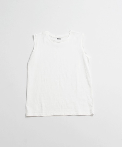 ARCH & LINE(アーチアンドライン)の「《環境配慮素材》G/D COTTON TANK TOP USAコットン(タンクトップ・レディース・チャコールグレー/オリーブ/ラベンダー/ホワイト・3/1/2)」の19枚目の写真