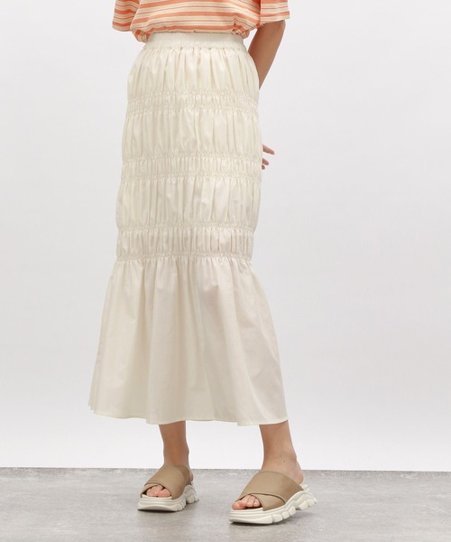 LAKOLE（ラコレ）の「TRシャーリングスカート / 127585（スカート・レディース・ブラック/オフホワイト/ストライプ・SMALL/MEDIUM）」の21枚目の写真