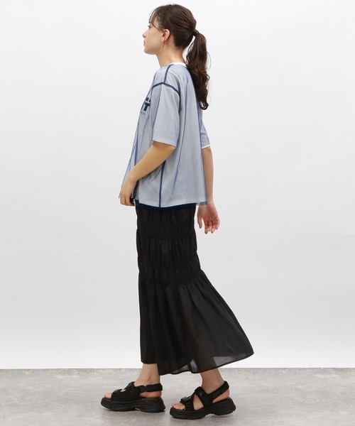 LAKOLE（ラコレ）の「TRシャーリングスカート / 127585（スカート・レディース・ブラック/オフホワイト/ストライプ・SMALL/MEDIUM）」の17枚目の写真