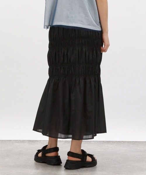 LAKOLE（ラコレ）の「TRシャーリングスカート / 127585（スカート・レディース・ブラック/オフホワイト/ストライプ・SMALL/MEDIUM）」の14枚目の写真