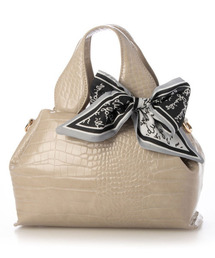 cache cache（カシュ カシュ）の「カシュカシュ cachecache / スカーフ付きラウンドミニショルダー（ショルダーバッグ）」