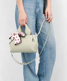 cache cache（カシュ カシュ）の「カシュカシュ cachecache / スカーフ付きラウンドミニショルダー（ショルダーバッグ）」