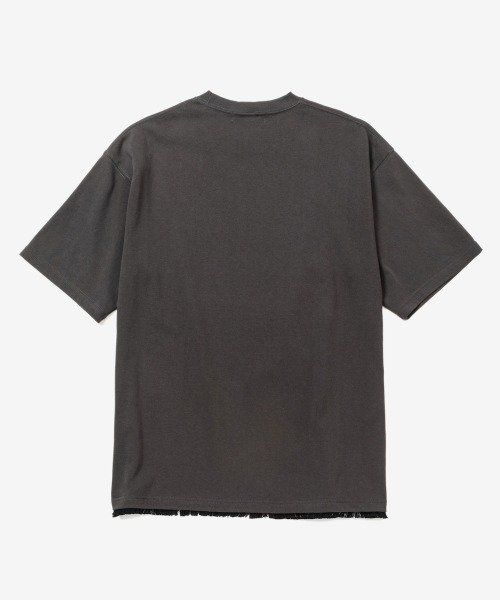 rehacer（レアセル）の「rehacer : Fringe Flower Wide CS / フリンジ フラワー ワイド カットソー（Tシャツ/カットソー・メンズ・スミクロ/ベージュ/ホワイト・MEDIUM/LARGE/X-LARGE）」の11枚目の写真