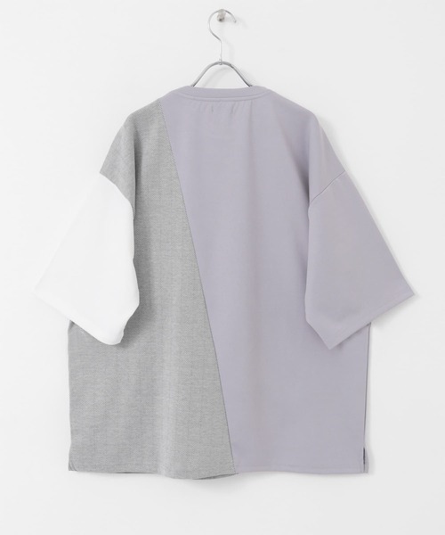 ITEMS URBANRESEARCH(アイテムズ アーバンリサーチ)の「ヘリンボーンドッキング 半袖Tops(Tシャツ/カットソー・メンズ・ブラック/ホワイト/グレー・LARGE/MEDIUM)」の21枚目の写真