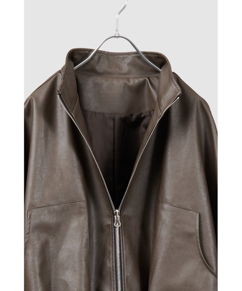 ottilie（オティーリエ）の「【先行予約】AGAWD フェイクレザーブルゾン　★（ブルゾン・レディース・ブラウン/ブラック・FREE）」の8枚目の写真