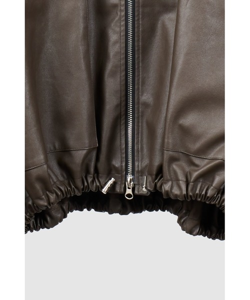 ottilie（オティーリエ）の「【先行予約】AGAWD フェイクレザーブルゾン　★（ブルゾン・レディース・ブラウン/ブラック・FREE）」の6枚目の写真