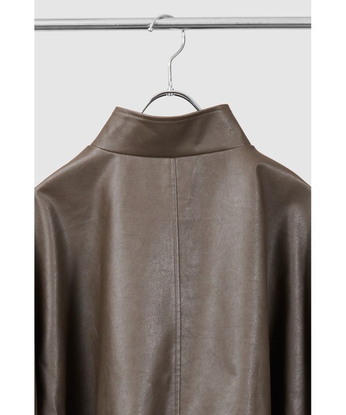 ottilie（オティーリエ）の「【先行予約】AGAWD フェイクレザーブルゾン　★（ブルゾン・レディース・ブラウン/ブラック・FREE）」の4枚目の写真