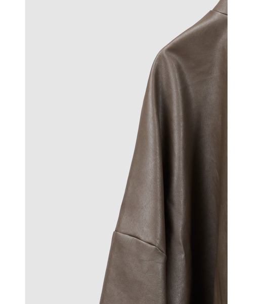 ottilie（オティーリエ）の「【先行予約】AGAWD フェイクレザーブルゾン　★（ブルゾン・レディース・ブラウン/ブラック・FREE）」の3枚目の写真