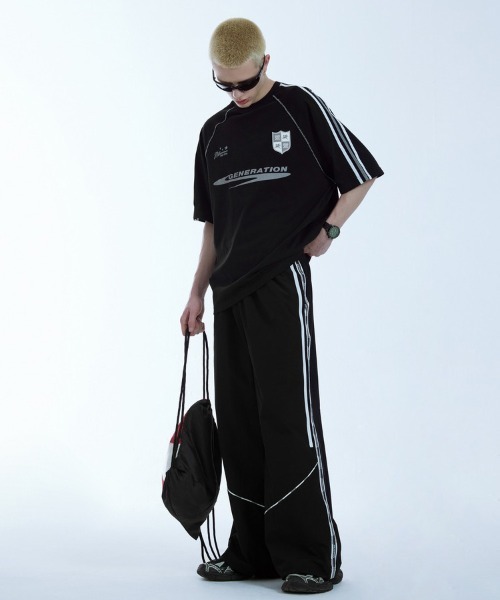 Ressaca（レサーカ）の「2Wayサイドライントラックパンツ ワイドストレートシルエット（その他パンツ・メンズ・ブラック/チャコール・XL/L/M）」の13枚目の写真