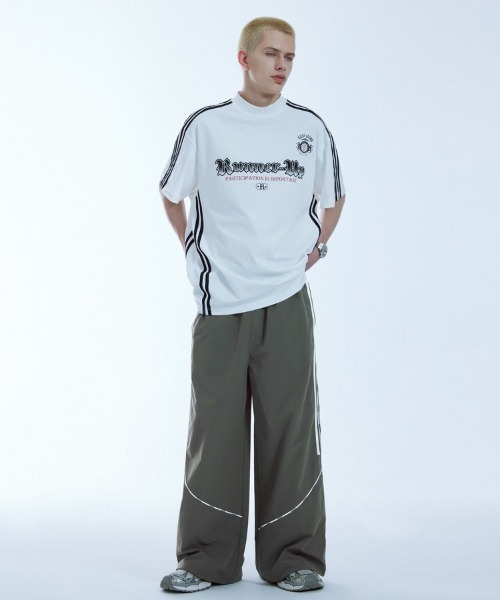 Ressaca（レサーカ）の「2Wayサイドライントラックパンツ ワイドストレートシルエット（その他パンツ・メンズ・ブラック/チャコール・XL/L/M）」の7枚目の写真