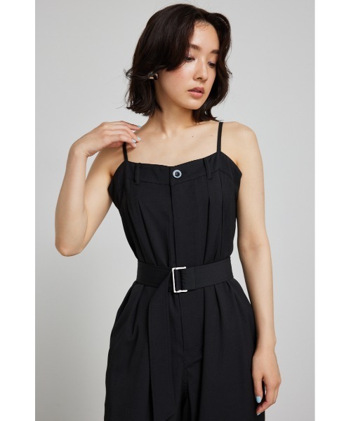 【セール】タックベアストレートロンパース（サロペット/オーバーオール）｜rienda（リエンダ）