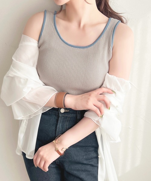 apres jour(アプレジュール)の「配色ニットタンク【ZOZOTOWN限定アイテム】(タンクトップ・レディース・ピンク系その他/グレー系その他/イエロー系その他・X-LARGE/フリー)」の16枚目の写真