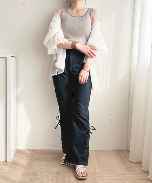 apres jour(アプレジュール)の「配色ニットタンク【ZOZOTOWN限定アイテム】(タンクトップ・レディース・ピンク系その他/グレー系その他/イエロー系その他・X-LARGE/フリー)」の22枚目の写真