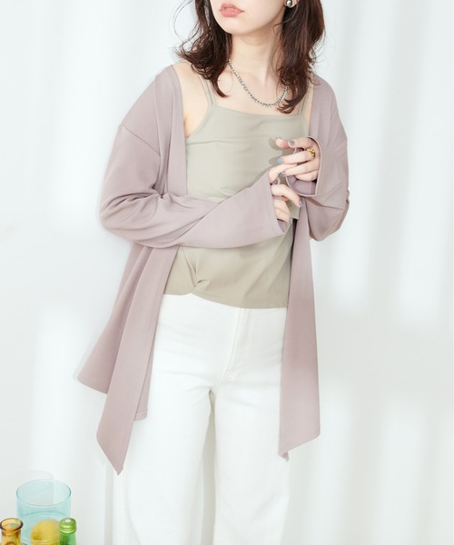 natural couture(ナチュラルクチュール)の「カシュクールリブラッシュガードトップス(ラッシュガード・レディース・モカ/オフホワイト/サックスブルー/ブラック・FREE)」の15枚目の写真
