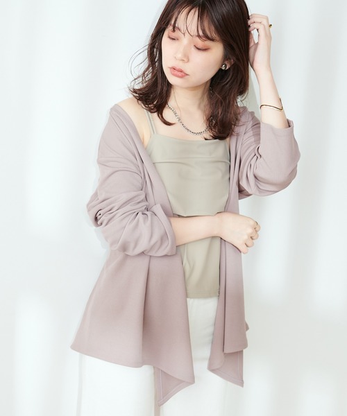 natural couture(ナチュラルクチュール)の「カシュクールリブラッシュガードトップス(ラッシュガード・レディース・モカ/オフホワイト/サックスブルー/ブラック・FREE)」の16枚目の写真