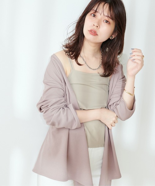 natural couture(ナチュラルクチュール)の「カシュクールリブラッシュガードトップス(ラッシュガード・レディース・モカ/オフホワイト/サックスブルー/ブラック・FREE)」の17枚目の写真