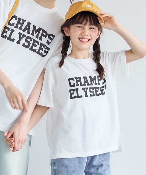 coca（coca）（コカ）の「【WEB限定セール】キッズ　親子お揃いカレッジプリントTシャツ（Tシャツ/カットソー・キッズ・C/D/A/B・120/130/140/150）」の3枚目の写真