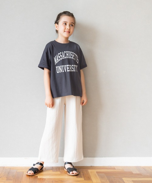 coca（coca）（コカ）の「【WEB限定セール】キッズ　親子お揃いカレッジプリントTシャツ（Tシャツ/カットソー・キッズ・C/D/A/B・120/130/140/150）」の8枚目の写真