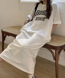 ロゴTシャツワンピース