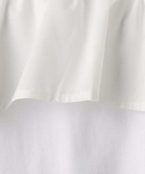 green label relaxing（グリーンレーベルリラクシング）の「TJ カット×布帛 フリルノースリーブ / キッズ  140cm-160cm -吸水速乾-（タンクトップ・キッズ・ダークグレー/ライラック/オフホワイト・150cm/160cm/140cm）」の15枚目の写真