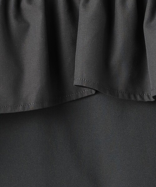 green label relaxing（グリーンレーベルリラクシング）の「TJ カット×布帛 フリルノースリーブ / キッズ  140cm-160cm -吸水速乾-（タンクトップ・キッズ・ダークグレー/ライラック/オフホワイト・150cm/160cm/140cm）」の7枚目の写真