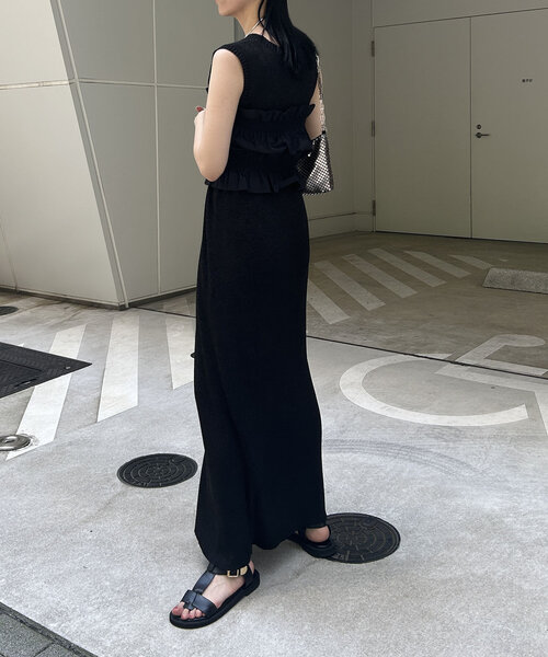 CAPRICIEUX LE'MAGE(カプリシューレマージュ)の「【低身長・高身長サイズあり】ビスチェSETラメワンピース(ワンピース・レディース・ブラック/ベージュ・FREE/TM/PS)」の17枚目の写真