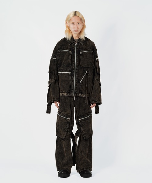 Wizzard(ウィザード)の「Wizzard ウィザード / CARGO PANTS ワイドカーゴパンツ / W24AW-PA040(カーゴパンツ・メンズ・ブラウン/グレー/ブラック・2)」の4枚目の写真