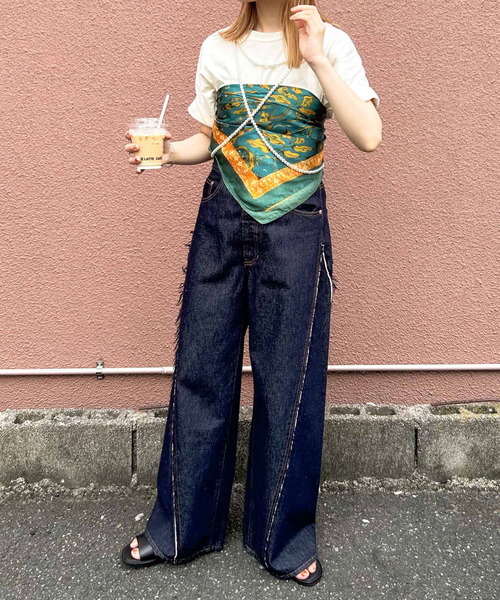 SMELLY（スメリー）の「アソートプリントスカーフ（バンダナ/スカーフ・レディース・ブラック系その他/グリーン系その他・-）」の4枚目の写真