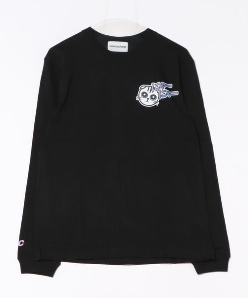B.I.D.(ビーアイディー)の「《Grace Chow/グレース チョウ》Graphic/Design L/S T(Tシャツ/カットソー・レディース・ブラック・MEDIUM)」の1枚目の写真