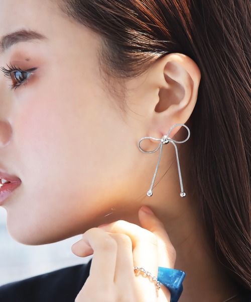 abaskdesign(アバスクデザイン)の「金属アレルギー対応 リボンピアス(ピアス(両耳用)・レディース・ゴールド/シルバー・FREE)」の13枚目の写真