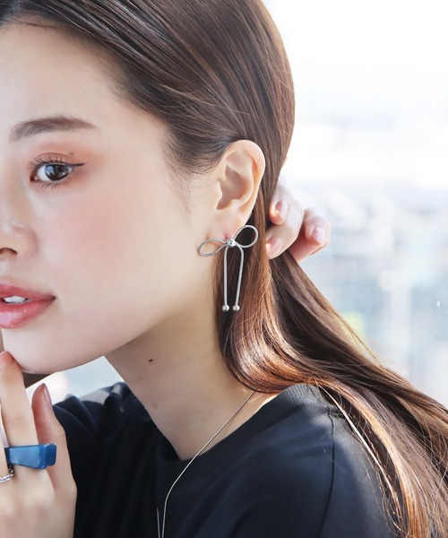 abaskdesign(アバスクデザイン)の「金属アレルギー対応 リボンピアス(ピアス(両耳用)・レディース・ゴールド/シルバー・FREE)」の14枚目の写真