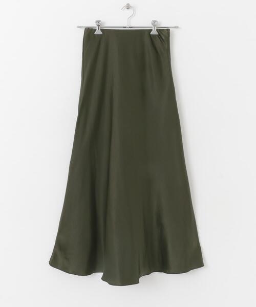 SENSE OF PLACE by URBAN RESEARCH（センスオブプレイスバイアーバンリサーチ）の「『WEB/一部店舗限定サイズ』ナローサテンスカート（スカート・レディース・チャコールグレー/カーキ/アイボリー/ライトピンク/ブラック/ブラウン・MEDIUM/SMALL/TALL）」の8枚目の写真