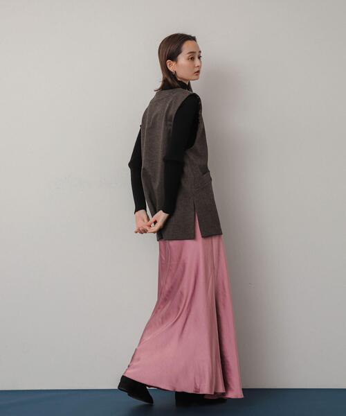 セール】『WEB/一部店舗限定サイズ』ナローサテンスカート（スカート